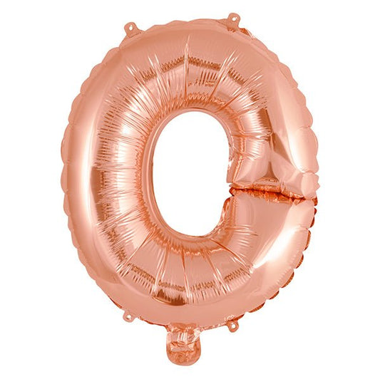 Rose Gold "O" Letter Foil Balloon (35cm) - The Party Marketplace