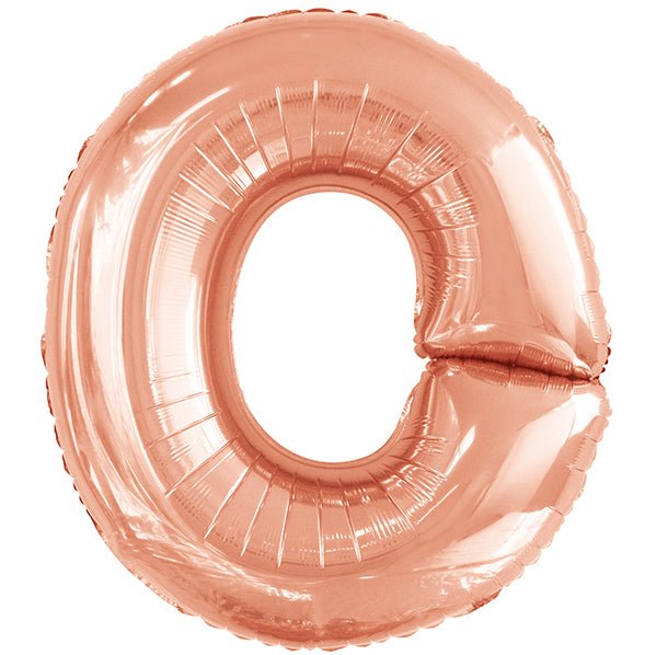 Rose Gold "O" Letter Foil Balloon (86cm) - The Party Marketplace