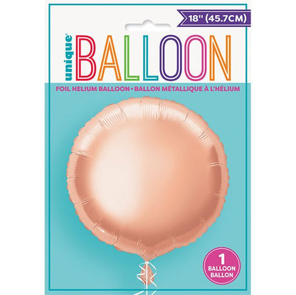 Rose Gold Round Foil Balloon 45cm - The Party Marketplace