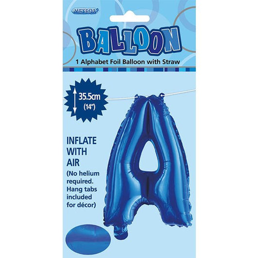Royal Blue "A" Letter Foil Balloon (35cm) - The Party Marketplace