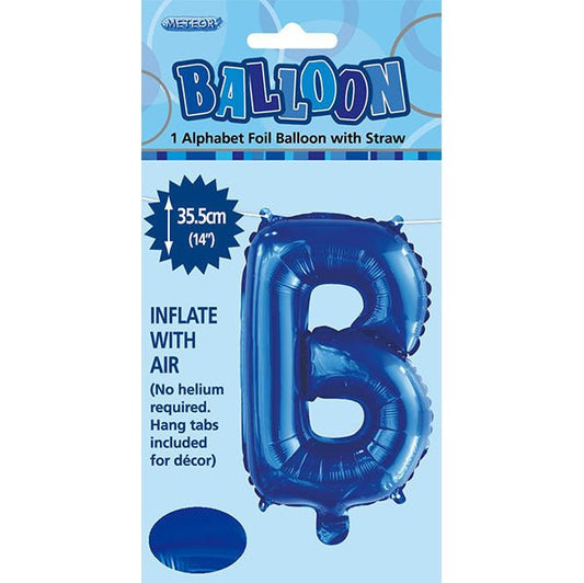 Royal Blue "B" Letter Foil Balloon (35cm) - The Party Marketplace