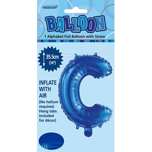 Royal Blue "C" Letter Foil Balloon (35cm) - The Party Marketplace