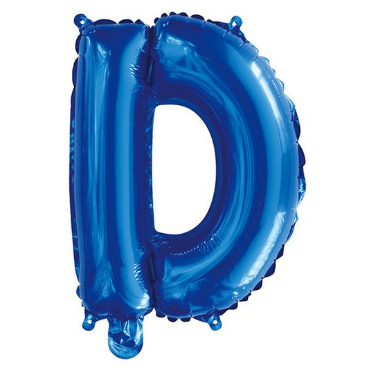Royal Blue "D" Letter Foil Balloon (35cm) - The Party Marketplace