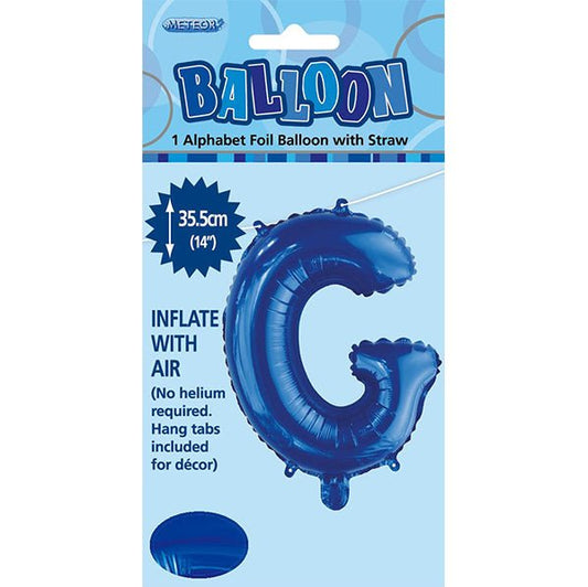 Royal Blue "G" Letter Foil Balloon (35cm) - The Party Marketplace
