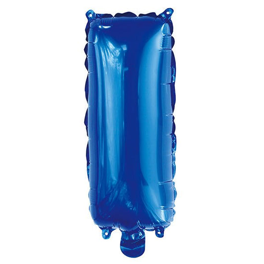 Royal Blue "I" Letter Foil Balloon (35cm) - The Party Marketplace