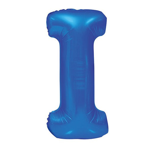 Royal Blue "I" Letter Foil Balloon (86cm) - The Party Marketplace