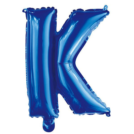 Royal Blue "K" Letter Foil Balloon (35cm) - The Party Marketplace