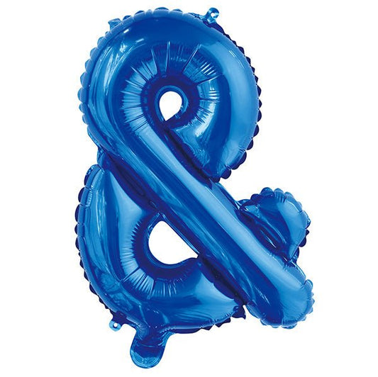 Royal Blue "&" Letter Foil Balloon (35cm) - The Party Marketplace
