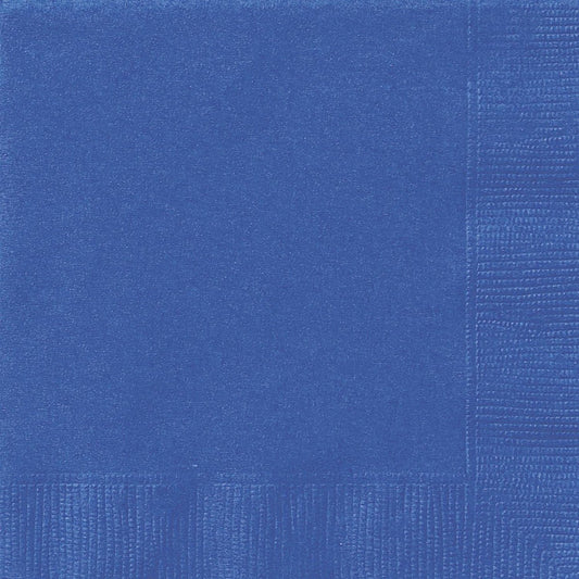 Royal Blue Luncheon Napkins (Pack of 20) - The Party Marketplace