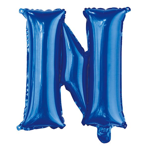 Royal Blue "N" Letter Foil Balloon (35cm) - The Party Marketplace