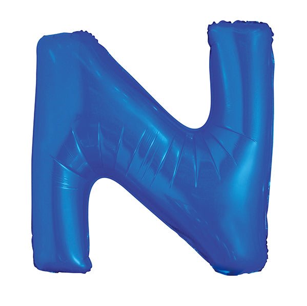 Royal Blue "N" Letter Foil Balloon (86cm) - The Party Marketplace