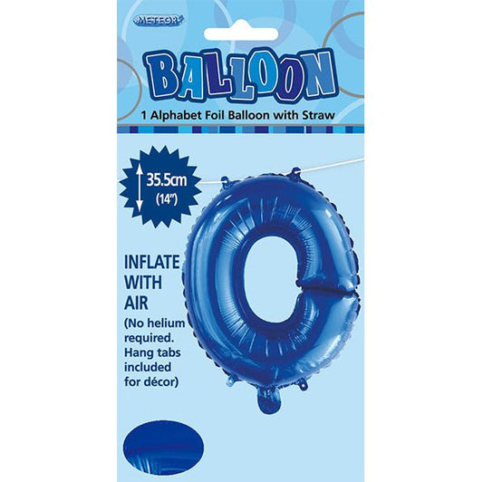 Royal Blue "O" Letter Foil Balloon (35cm) - The Party Marketplace
