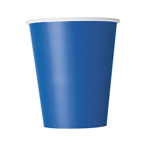 Royal Blue Paper Cups 270ml (Pack of 8) - The Party Marketplace