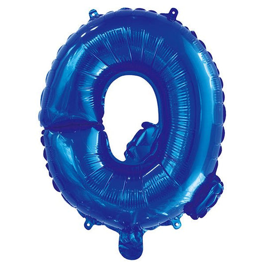 Royal Blue "Q" Letter Foil Balloon (35cm) - The Party Marketplace