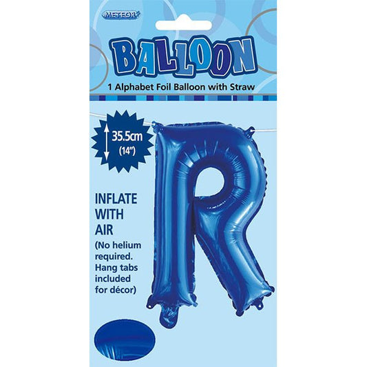 Royal Blue "R" Letter Foil Balloon (35cm) - The Party Marketplace
