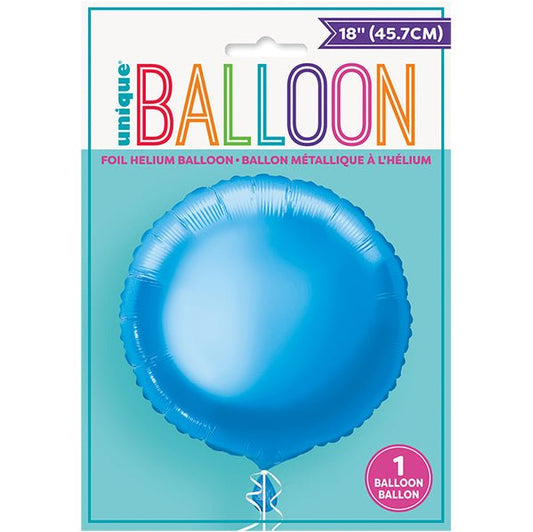 Royal Blue Round Foil Balloon 45cm - The Party Marketplace