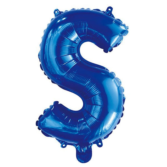 Royal Blue "S" Letter Foil Balloon (35cm) - The Party Marketplace