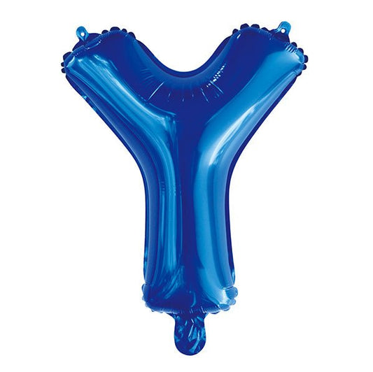 Royal Blue "Y" Letter Foil Balloon (35cm) - The Party Marketplace