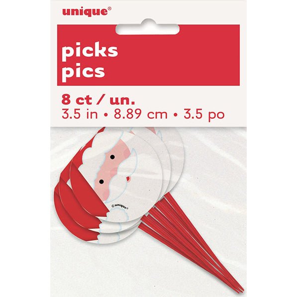 Santa Picks - 9cm (Pack of 8) - The Party Marketplace