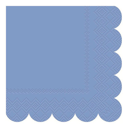Scalloped Edge Beverage Napkins - Assorted Colours - Lilac, Purple & Pink (Pack of 16) - The Party Marketplace