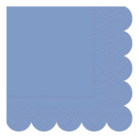 Scalloped Edge Beverage Napkins - Assorted Colours - Lilac, Purple & Pink (Pack of 16) - The Party Marketplace
