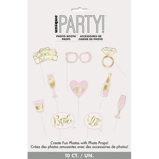 Selfie Photo Props - Bride To Be Foil Stamped (Pack of 10) - The Party Marketplace