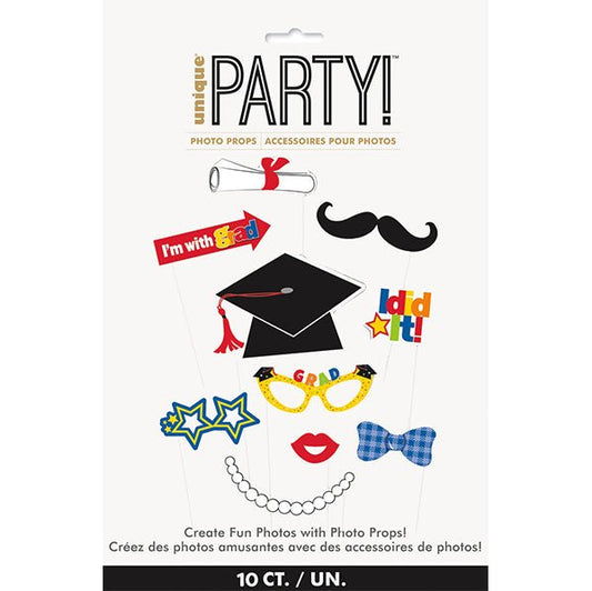 Selfie Photo Props - Graduation (Pack of 10) - The Party Marketplace