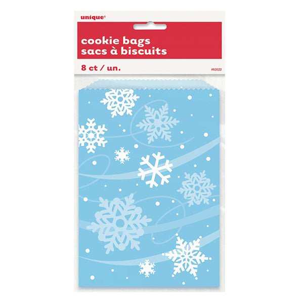Shimmer Snowflake Cookie Treat Bags (Pack of 8) - The Party Marketplace