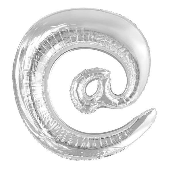 Silver "@" Letter Foil Balloon (86cm) - The Party Marketplace