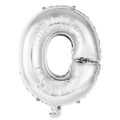 Silver "O" Letter Foil Balloon (35cm) - The Party Marketplace