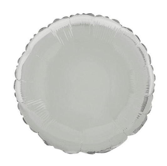 Silver Round Foil Balloon 45cm - The Party Marketplace