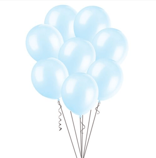 Sky Blue Decorator Balloons 30cm (Pack of 100) - The Party Marketplace