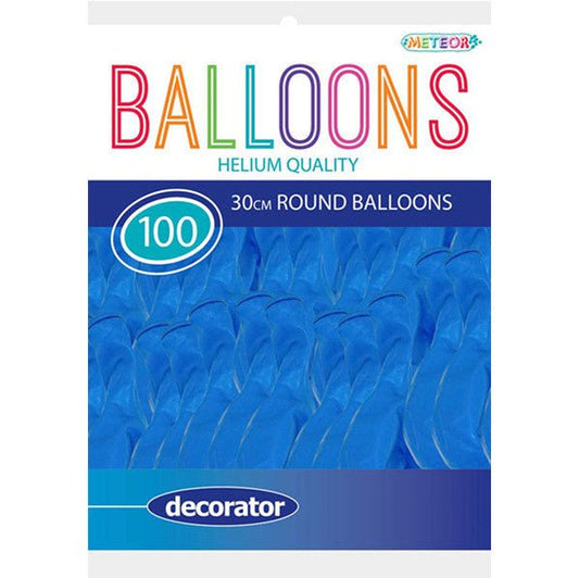 Sky Blue Decorator Balloons 30cm (Pack of 100) - The Party Marketplace