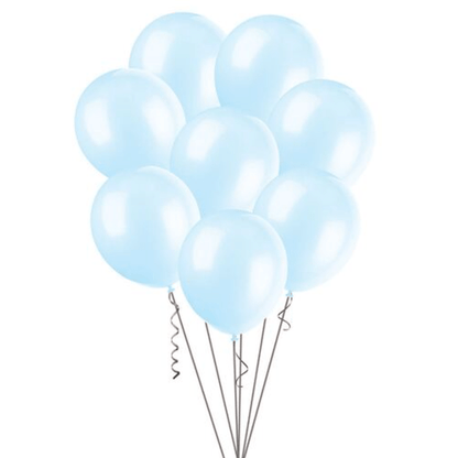 Sky Blue Decorator Balloons 30cm (Pack of 25) - The Party Marketplace