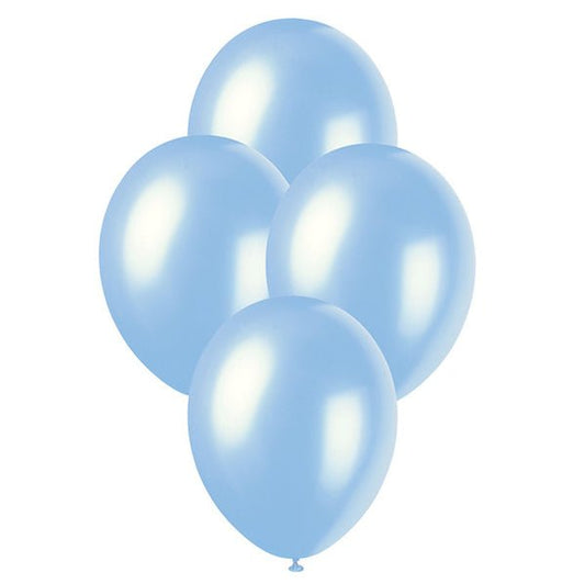 Sky Blue Pearl Premium Balloons 30cm (Pack of 50) - The Party Marketplace