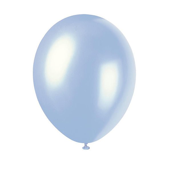 Sky Blue Premium Pearl Balloons 30cm (Pack of 8) - The Party Marketplace