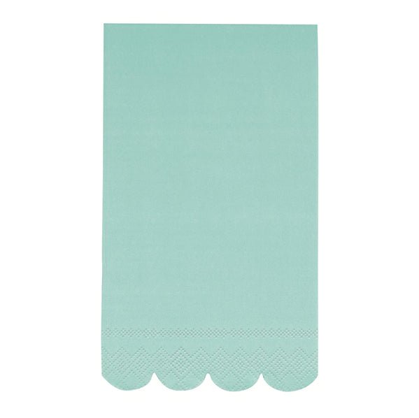Sky Blue Scalloped Edge Guest Napkins (Pack of 16) - The Party Marketplace