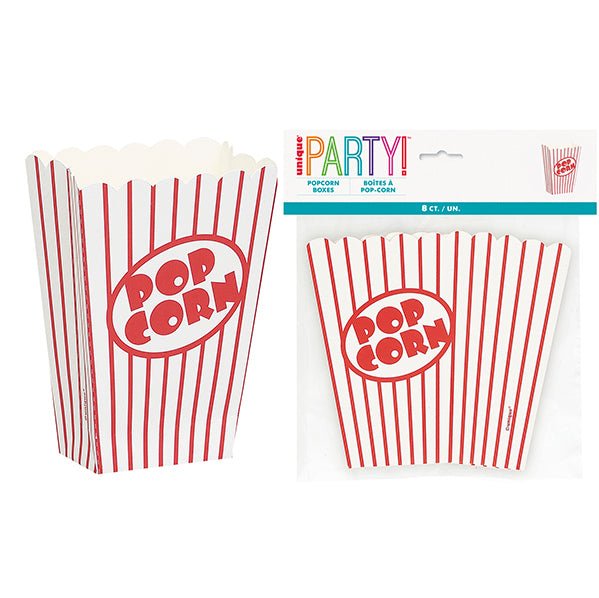 Small Popcorn Boxes (Pack of 8) - The Party Marketplace