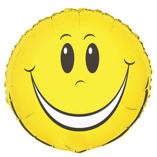 Smiley Face Foil Balloon 45cm - The Party Marketplace