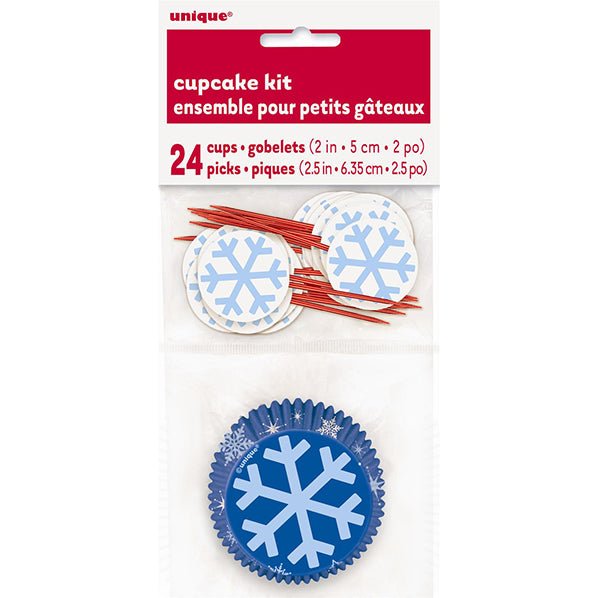 Snowflakes Cupcake Kit (For 24) - The Party Marketplace