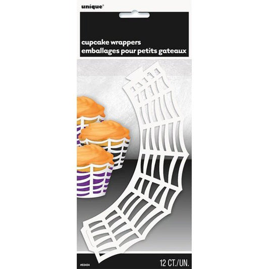 Spider Web Cupcake Wrappers (For 12) - The Party Marketplace