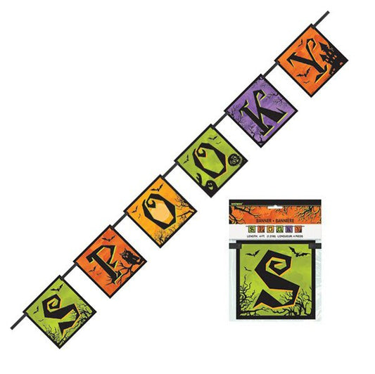 "Spooky" Halloween Block Banner - 4.21m - The Party Marketplace