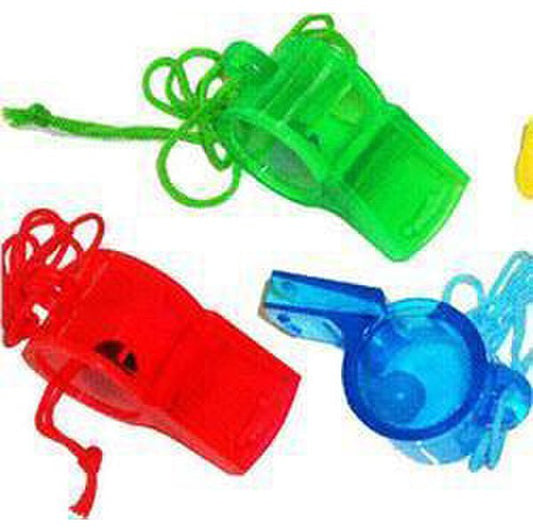 Sports Whistles With Cord (Pack of 60) - The Party Marketplace
