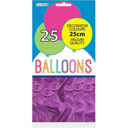 Spring Lavender Decorator Balloons 25cm (Pack of 25) - The Party Marketplace