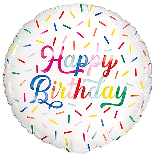 Sprinkles "Happy Birthday" Foil Balloon 45cm - The Party Marketplace
