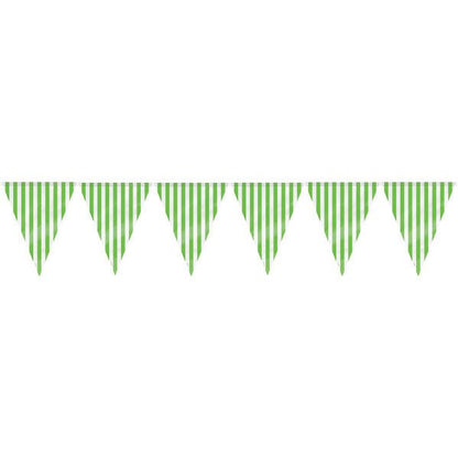 Striped Flag Banner - Lime Green - The Party Marketplace