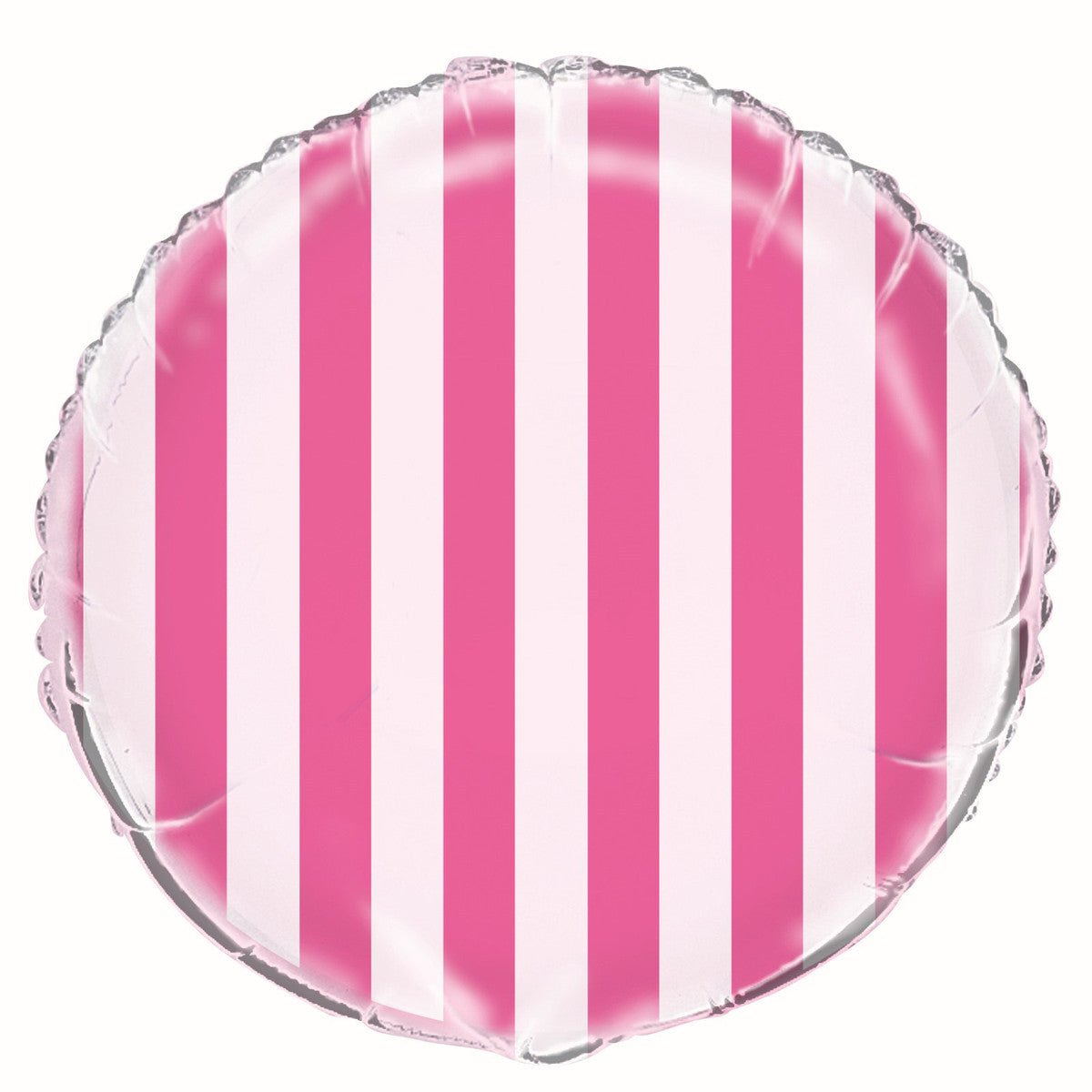 Stripes Foil Balloon 45cm - Hot Pink - The Party Marketplace