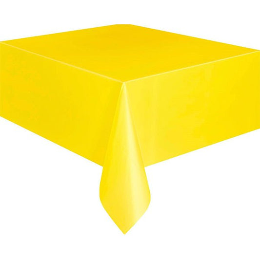 Sunflower Yellow Rectangular Plastic Tablecover 137cm x 274cm - The Party Marketplace