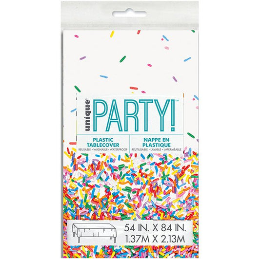 Sweet Sprinkles Printed Tablecover 137cm x 213cm - The Party Marketplace
