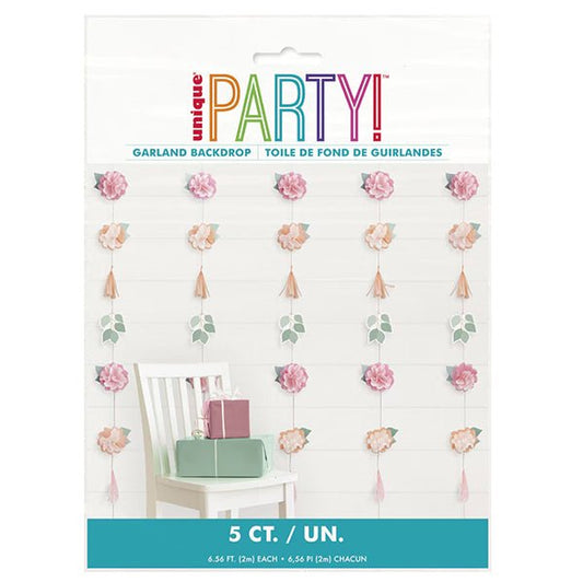 Tassel & Flower Garland Backdrop Kit - The Party Marketplace